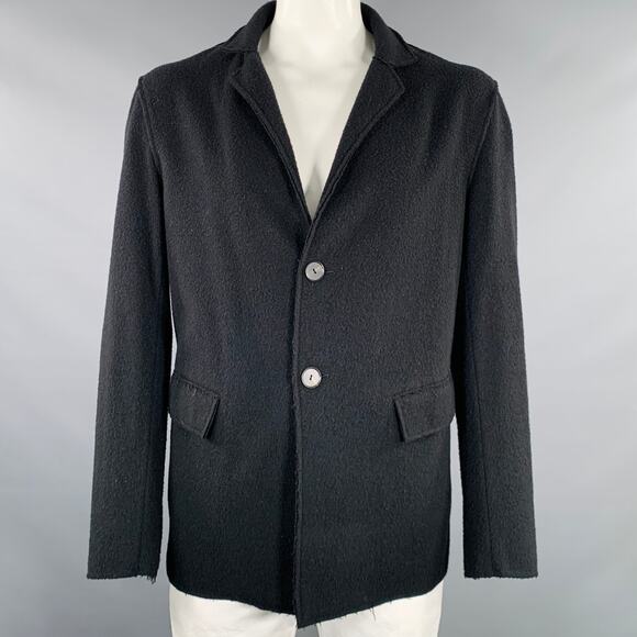 ANDREA YA'AQOV Size XL Black Cashmere Single Breasted Jacket - Picture 1 of 5